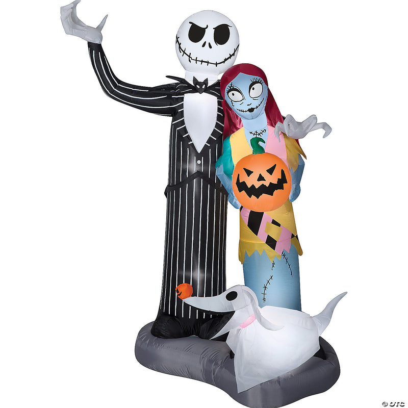Blow Up Inflatable Nightmare Before Christmas Jack, Sally & Zero Outdoor Yard Decoration - image 1