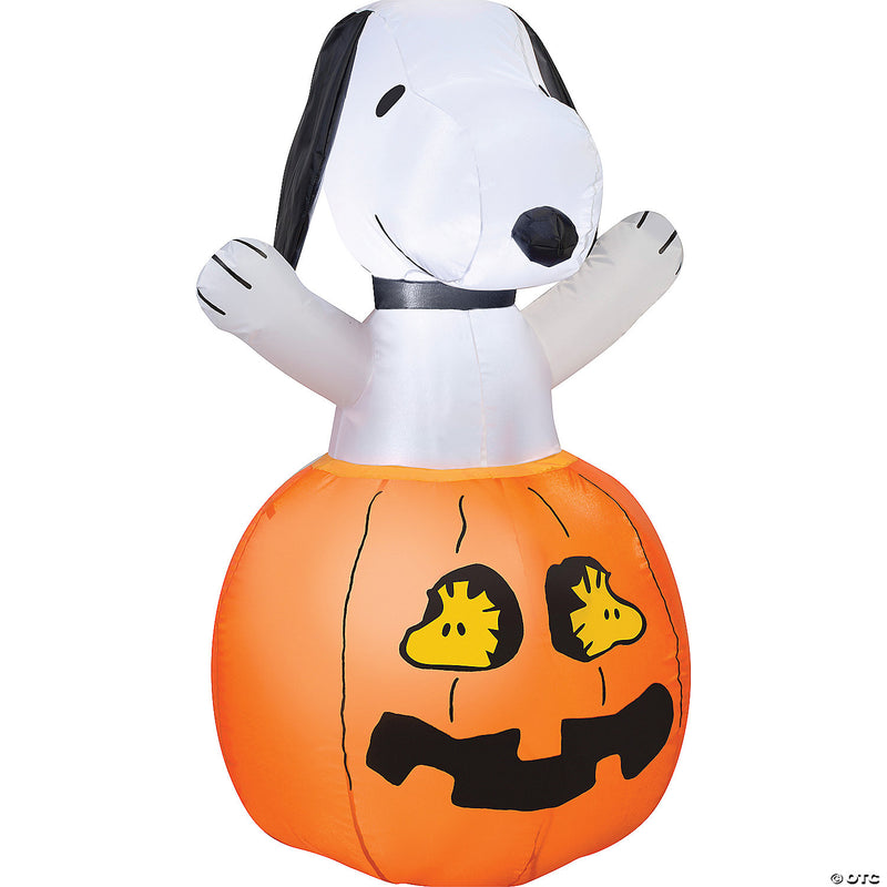 Blow Up Inflatable Peanuts Snoopy with Pumpkin Outdoor Yard Decoration - image 1