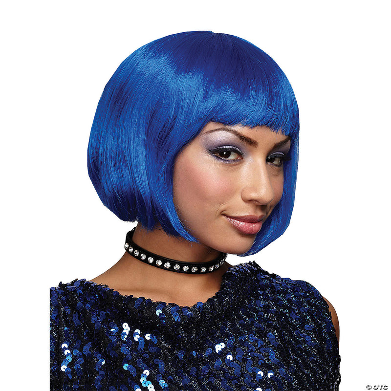 Royal Blue Bob Wig | Costume-shop.com - image 1