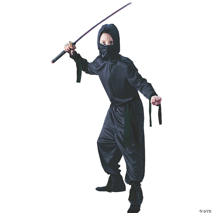 Boy's Black Ninja Costume - Large
