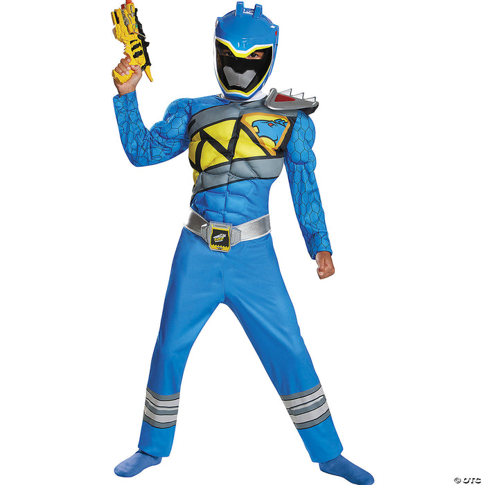 Boy's Black Ranger Muscle Dino Charge Costume