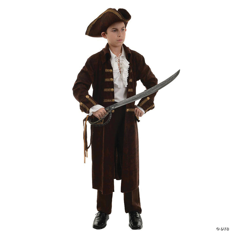 Boy's Brown Pirate Captain Costume - Large - CHILD LARGE - image 3