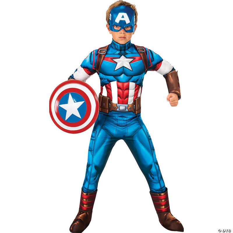 Boy's Captain America Muscle Costume - LARGE - image 1