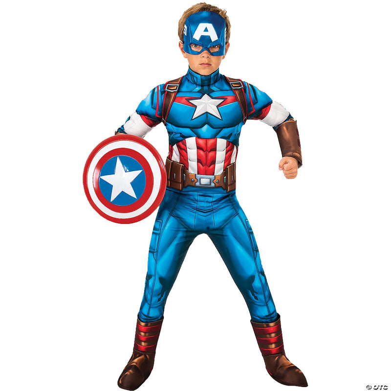Boy's Captain America Muscle Costume - image 1
