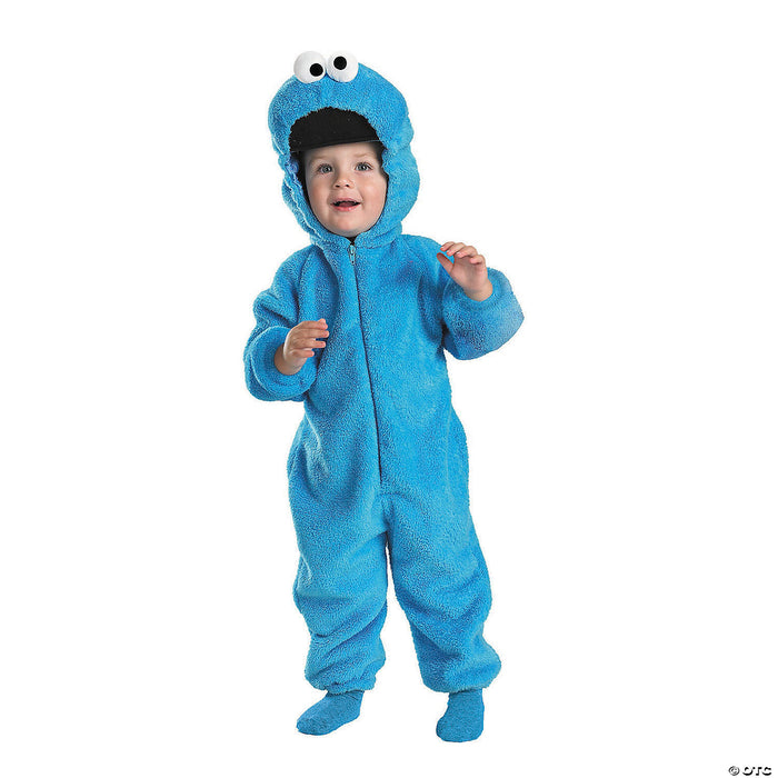 Boy's Deluxe Cookie Monster Plush Jumpsuit
