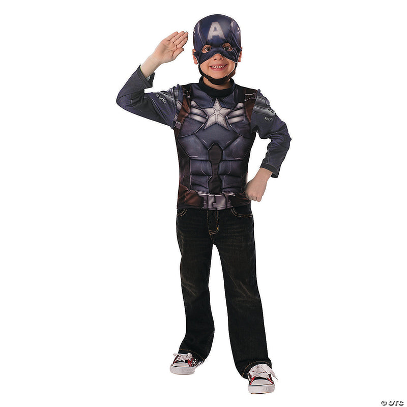 Boy’s Muscle Chest Captain America™ Costume - Small - image 1