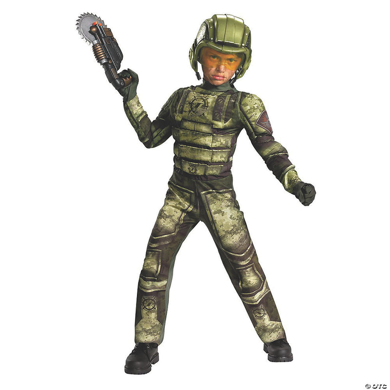 Boy's Muscle Foot Soldier Costume - BOYS 7-8 - image 1