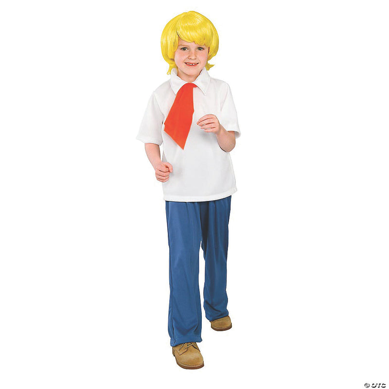 Boy's Scooby Doo Fred Costume - Large - image 1