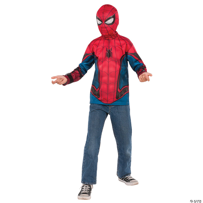 Boy's Spider-Man Shirt & Mask Costume Kit - LARGE - image 2