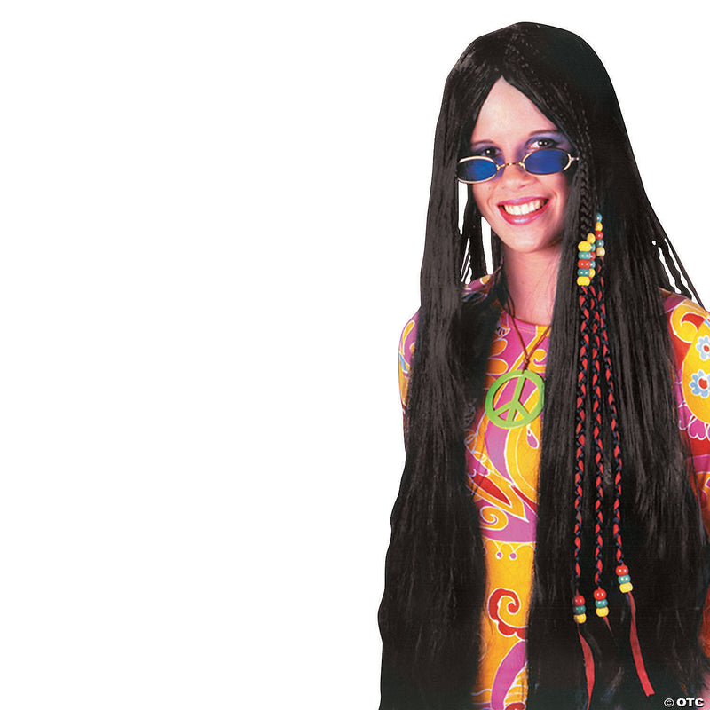 Braided Hippie Black Wig - image 1
