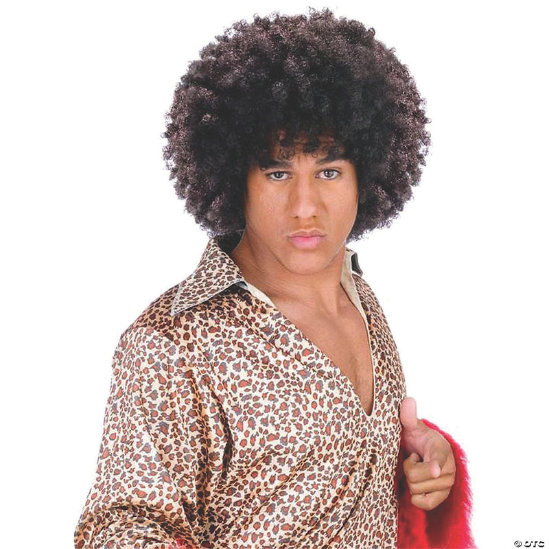 Brown Disco Fro Wig - image 1