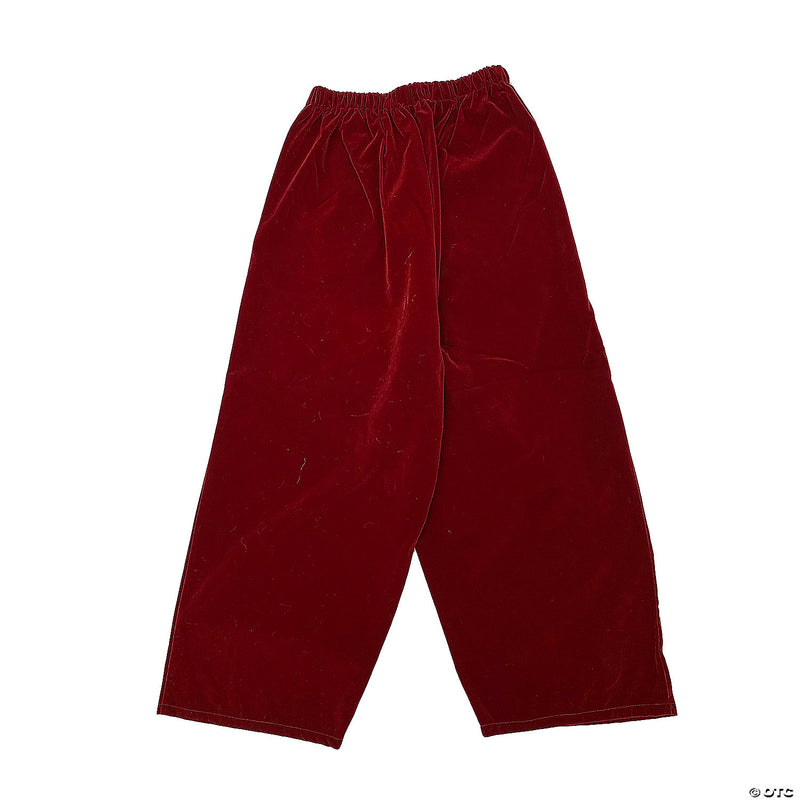 Burgundy Velvet Santa Pants - LG - image 1