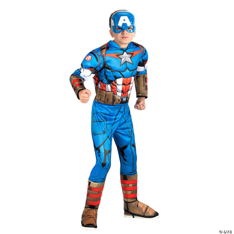 Captain America (Steve Rogers) Child Qualux Costume - LARGE - image 2