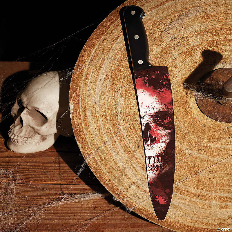 Chef Knife 15 Inch Skull Graphic | Costume-Shop.com - image 1