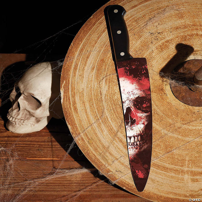 Chef Knife 15 Inch Skull Graphic | Costume-Shop.com