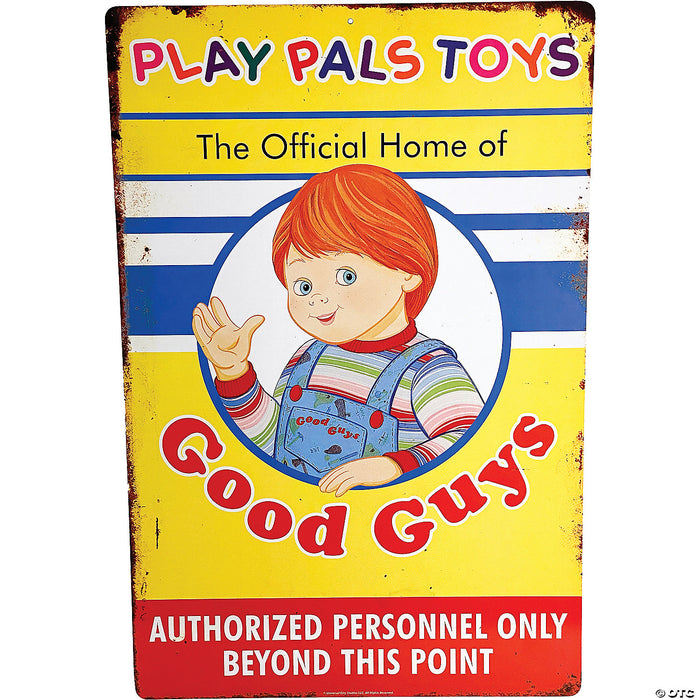 Child's Play 2 Chucky Play Pals Toys Aluminum Sign