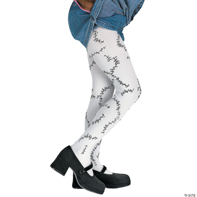 Child's Stitches White Pantyhose | Costume-shop.com - image 1