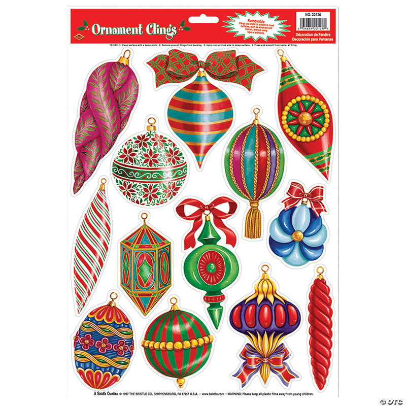 Christmas Ornament Window Clings - image 1