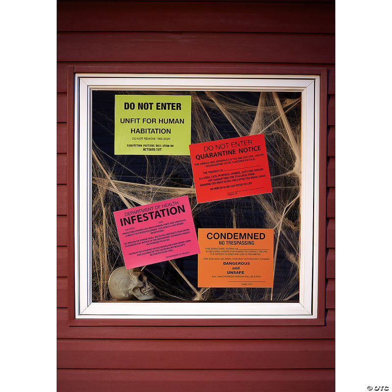 Condemned Signs Decoration - 4 Pack - image 1