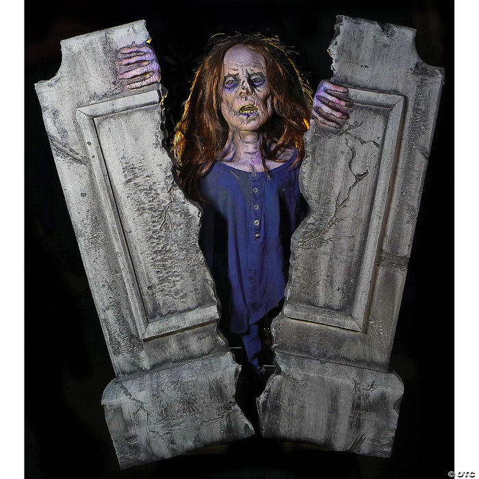 Zombie Cracking Crypt Prop