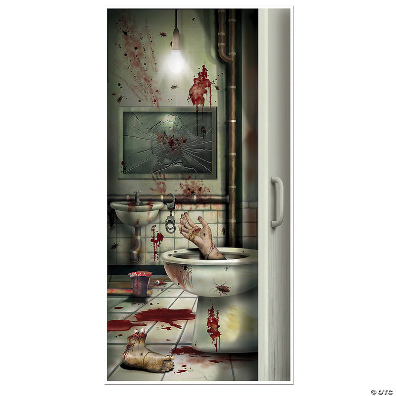 Creepy Restroom Door Cover - image 1