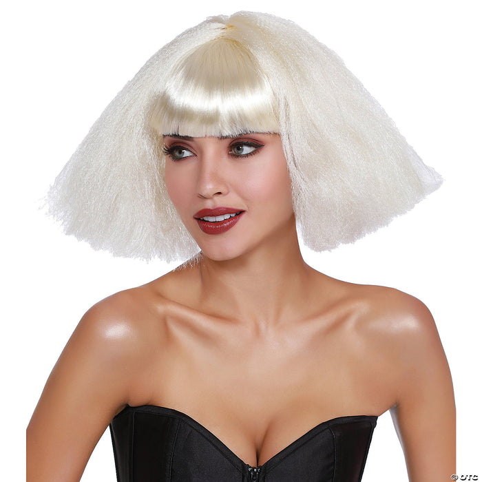 Crimped Wedge Bob Wig