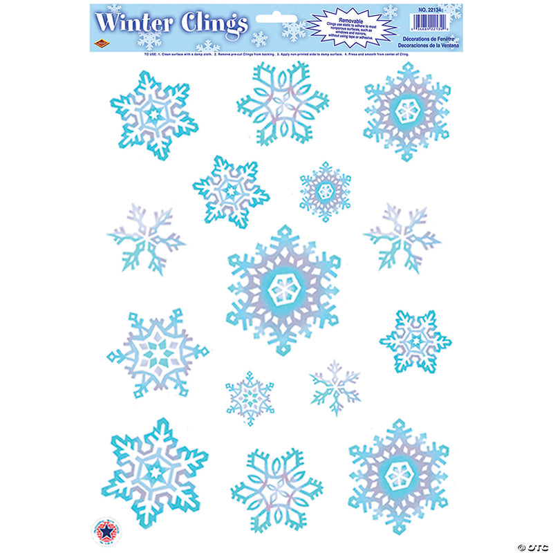 Crystal Snowflake Window Clings - image 1
