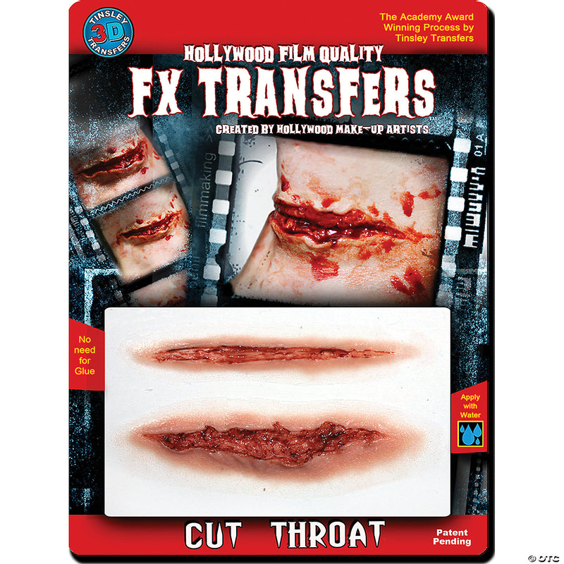 Cut Throat 3D Tattoos | Costume-shop.com - image 1