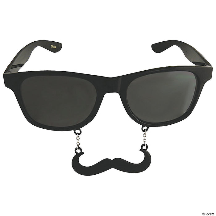 Dark Sun-Stache Glasses with Mustache