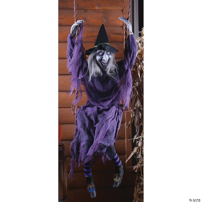 Witch Prop On Swing 60-Inch