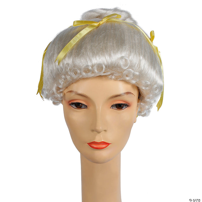 Deluxe Colonial Lady with Ribbons Wig