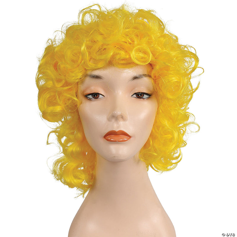 Shoulder Length Curly Clown Wig - RAINBOW - image 3