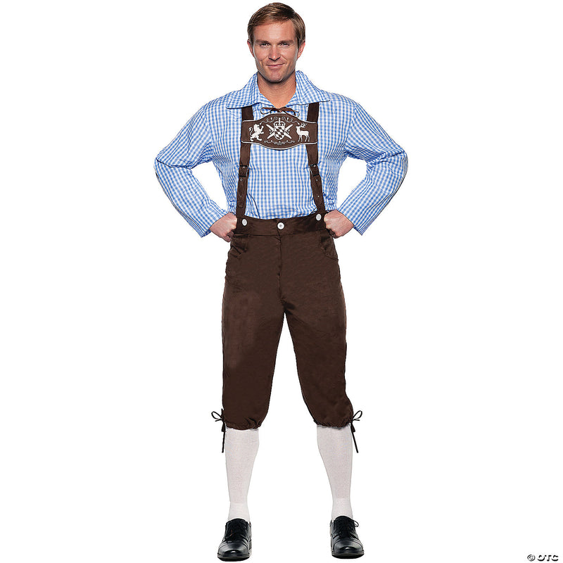 Deluxe Brown Lederhosen Adult | Costume-Shop.com - ONE SIZE - image 2