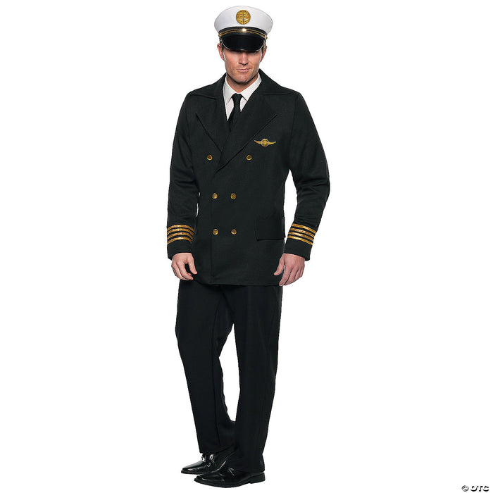 Deluxe Pan Am Air Pilot Adult Costume - Fly Back to the Golden Age of Travel! ✈️👨‍✈️