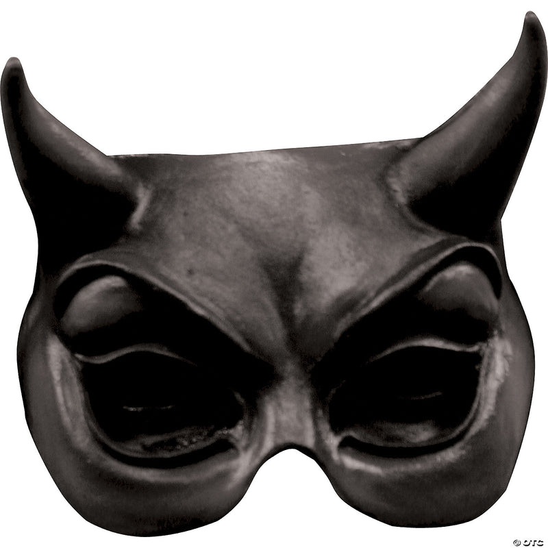 Devil Black Latex Half Mask | Costume-shop.com - BLACK - image 1