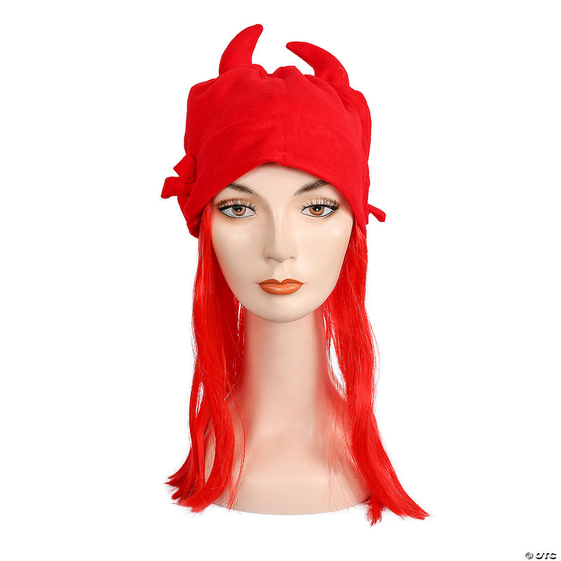 Devil Hat With Hair | Costume-shop.com - image 1