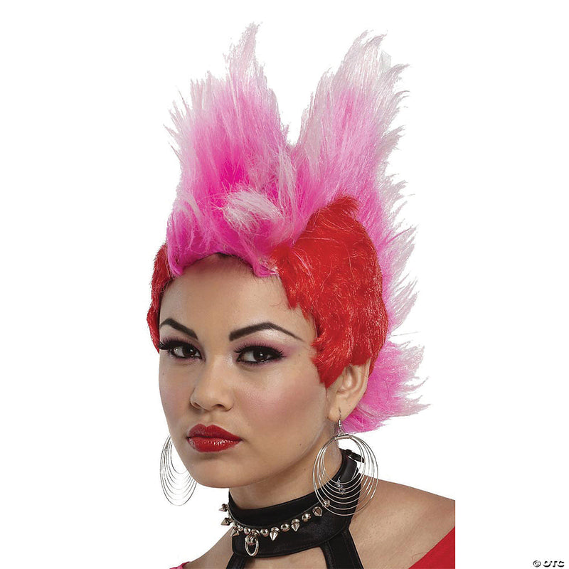 Double Mohawk Wig Black Red - image 1