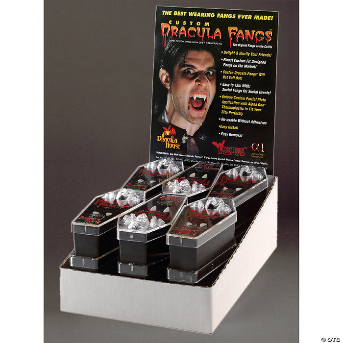 Dracula Fangs Display - 12 Pairs