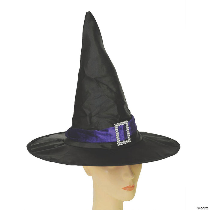 Elegant Black & Purple Witch Hat