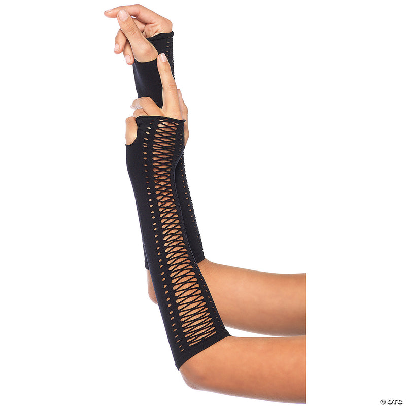 Faux Lace Up Gloves - image 1