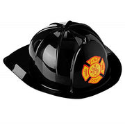 Black Fireman’s Hat – Firefighter Helmet for Adults - image 1
