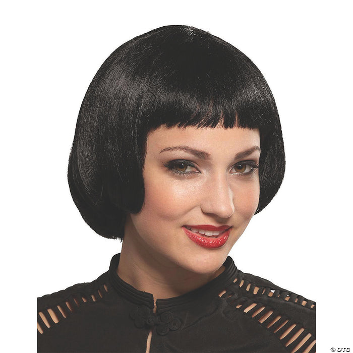 Flapper Sassy Black Wig