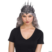 Holographic Glitter Queen Crown | Costume-Shop.com - BLACK - image 1