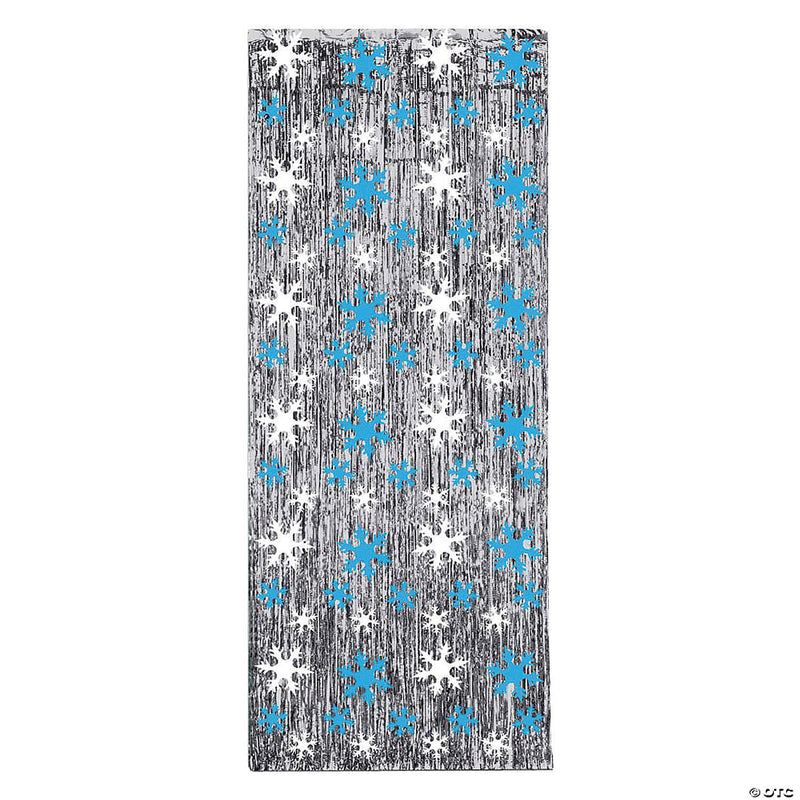 Foil Snowflake Gleaming Door Curtain | Costume-shop.com - image 1
