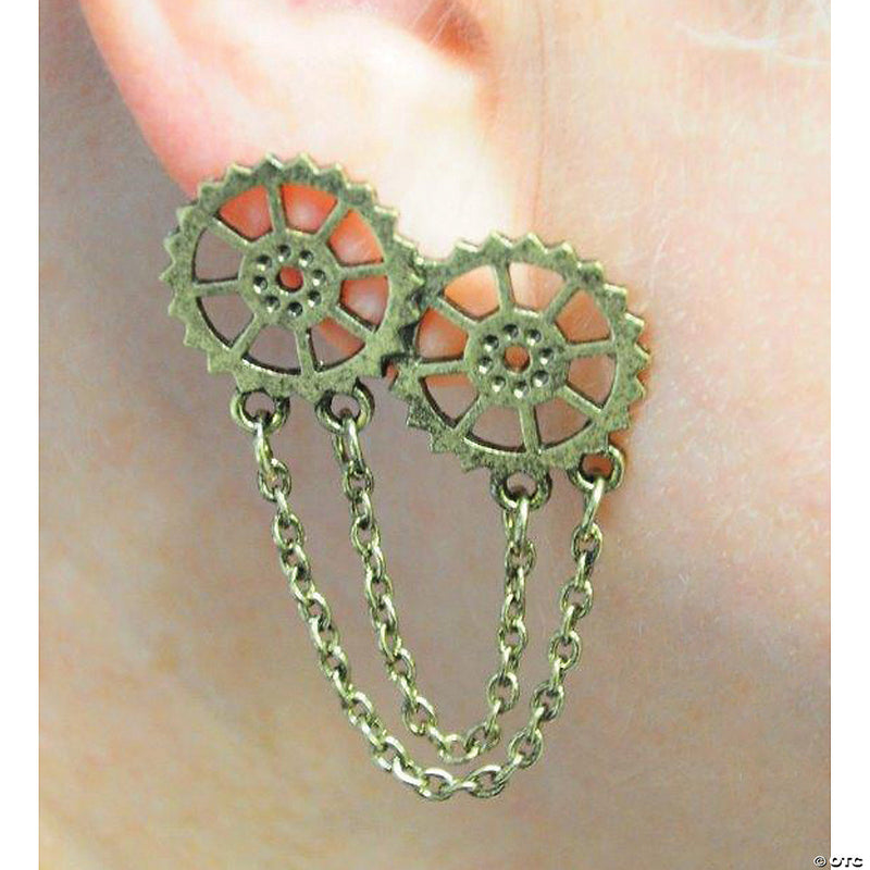 Gear Drop Chain Drape Studs | Costume-Shop.com - image 1
