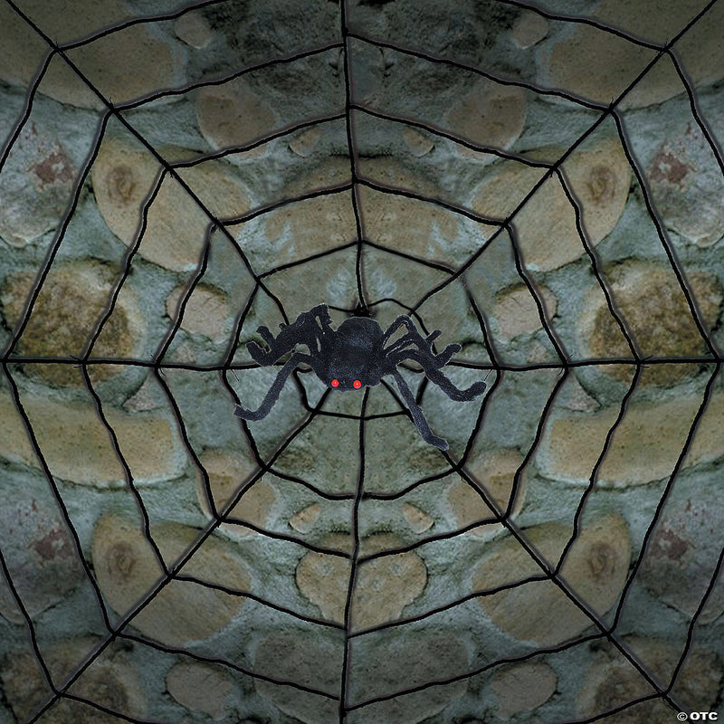 Giant Spider with Web Decoration - image 1