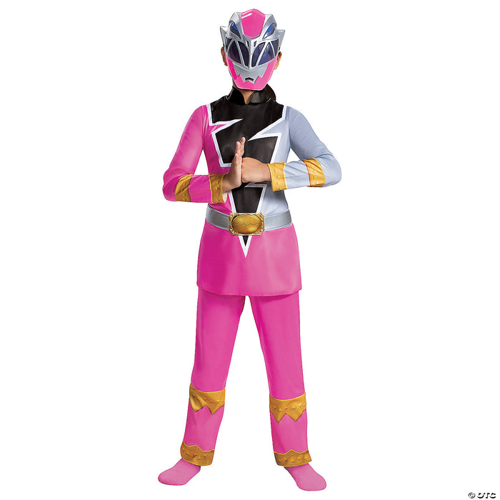 Girls Deluxe Pink Ranger Dino Fury Costume Large 10-12