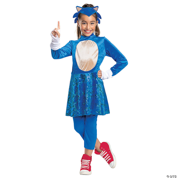 Girls Sonic Movie Costume Large 10-12