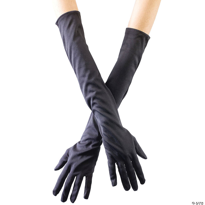 Girl's 15" Opera Gloves - Black