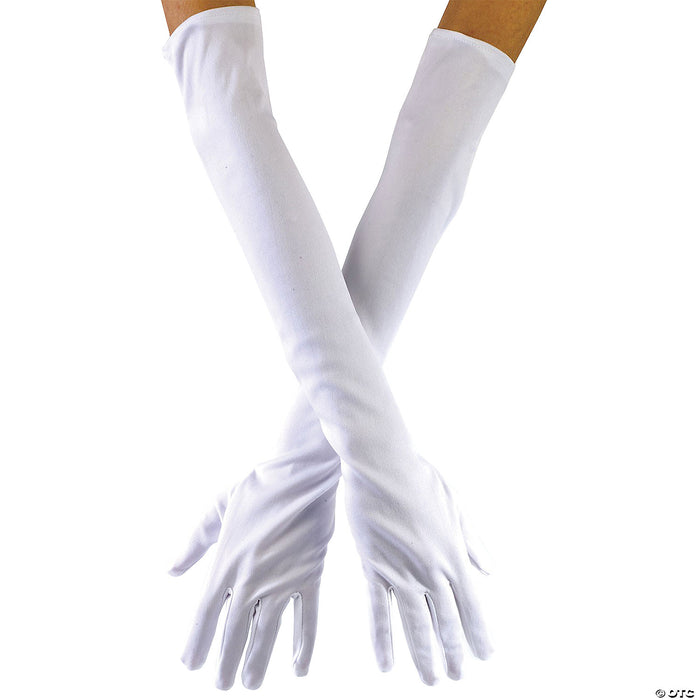 Girl's 15" Opera Gloves - Black